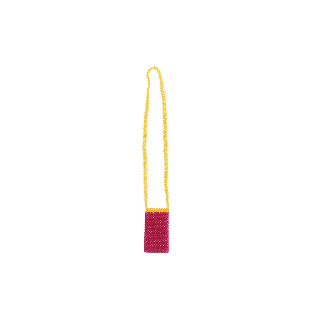 Handmade Acrylic Beaded Two-Tone Crossbody Phone Case