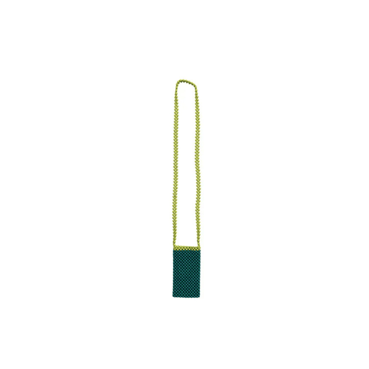 Handmade Acrylic Beaded Two-Tone Crossbody Phone Case
