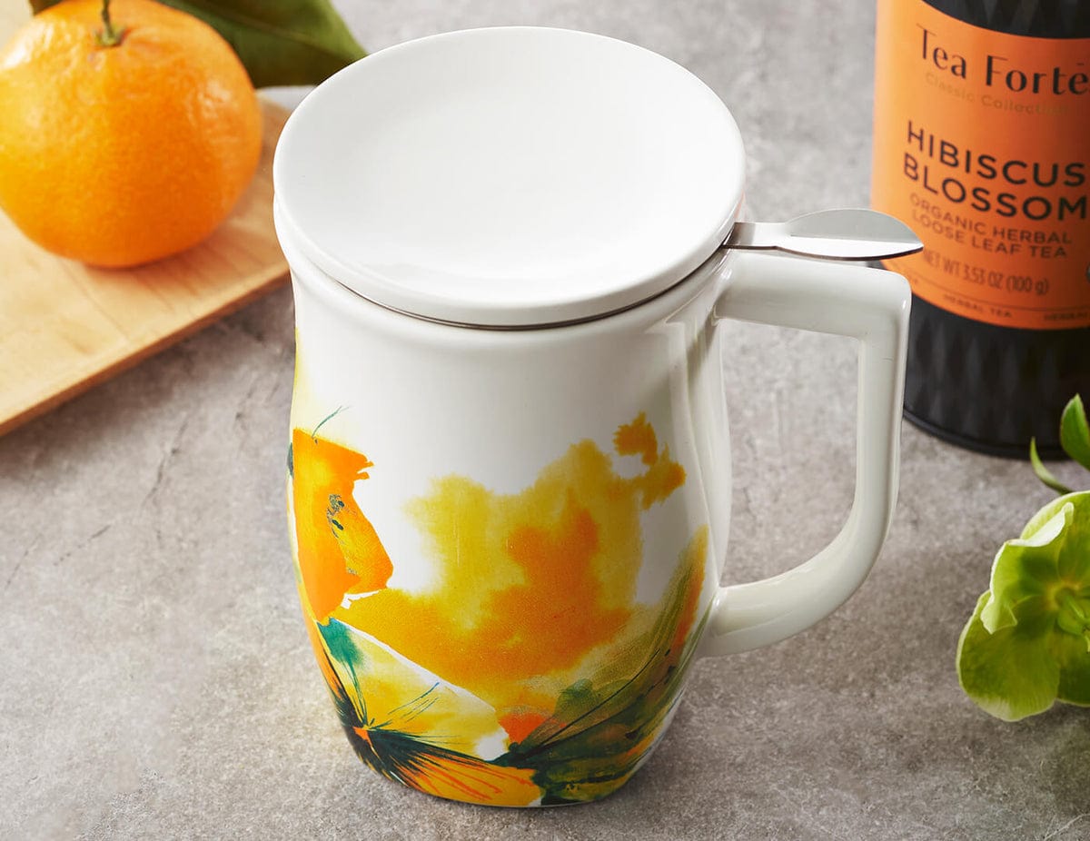 Tea Forte Tea Forte Wild Poppy Fiore Cup & Infuser - Little Miss Muffin Children & Home