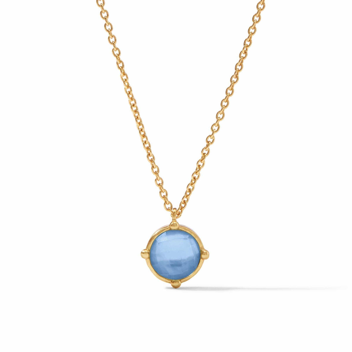 Julie Vos Honeybee Solitaire Necklace with Iridescent Chalcedony Blue - Little Miss Muffin Children & Home