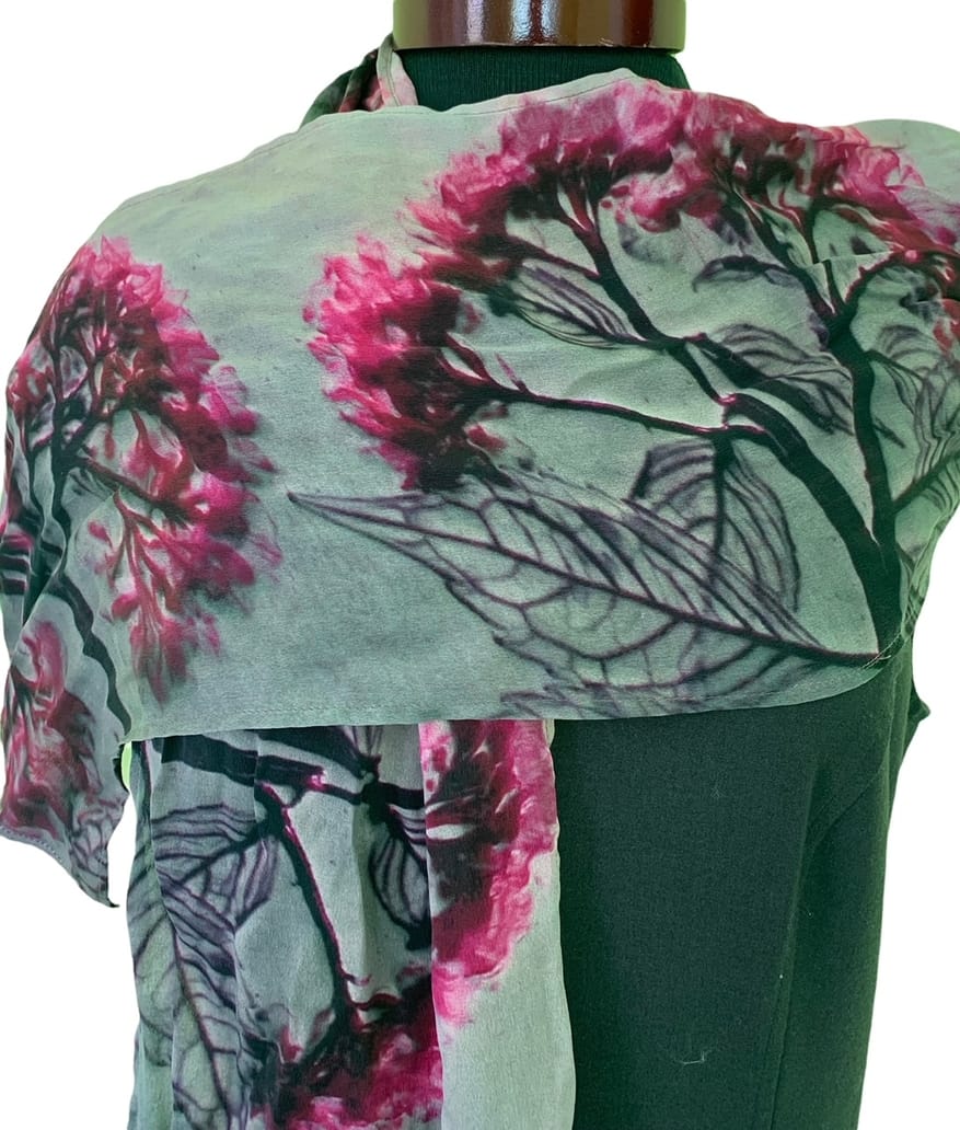 Hydrangea Silk Scarf