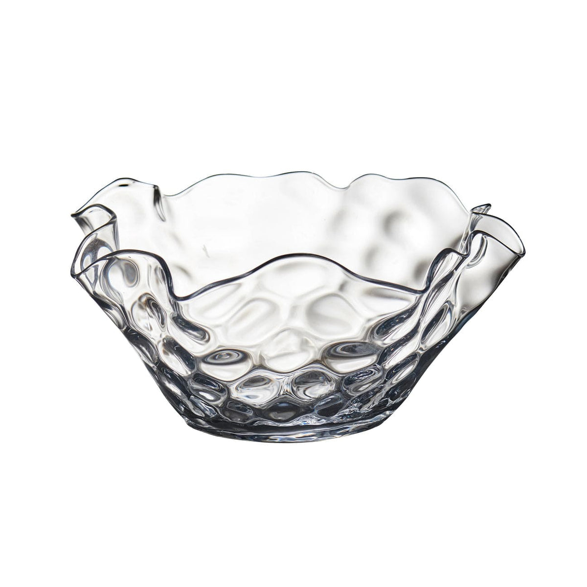 Abigail's Home Decor Abigails Pam Clear Dimpled Bowl with Wavy Top, Small - Little Miss Muffin Children & Home