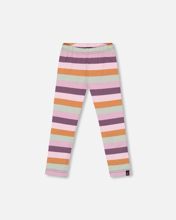 Deux Par Deux Deux Par Deux Jersey Leggings Mutlicolor Stripe - Little Miss Muffin Children & Home
