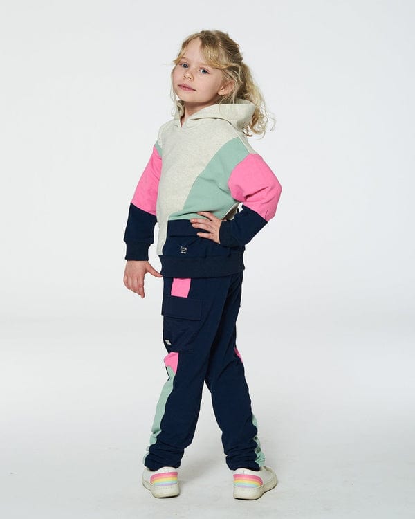 Deux Par Deux Deux Par Deux Hooded Colorblock Sweatshirt Multicolor - Little Miss Muffin Children & Home