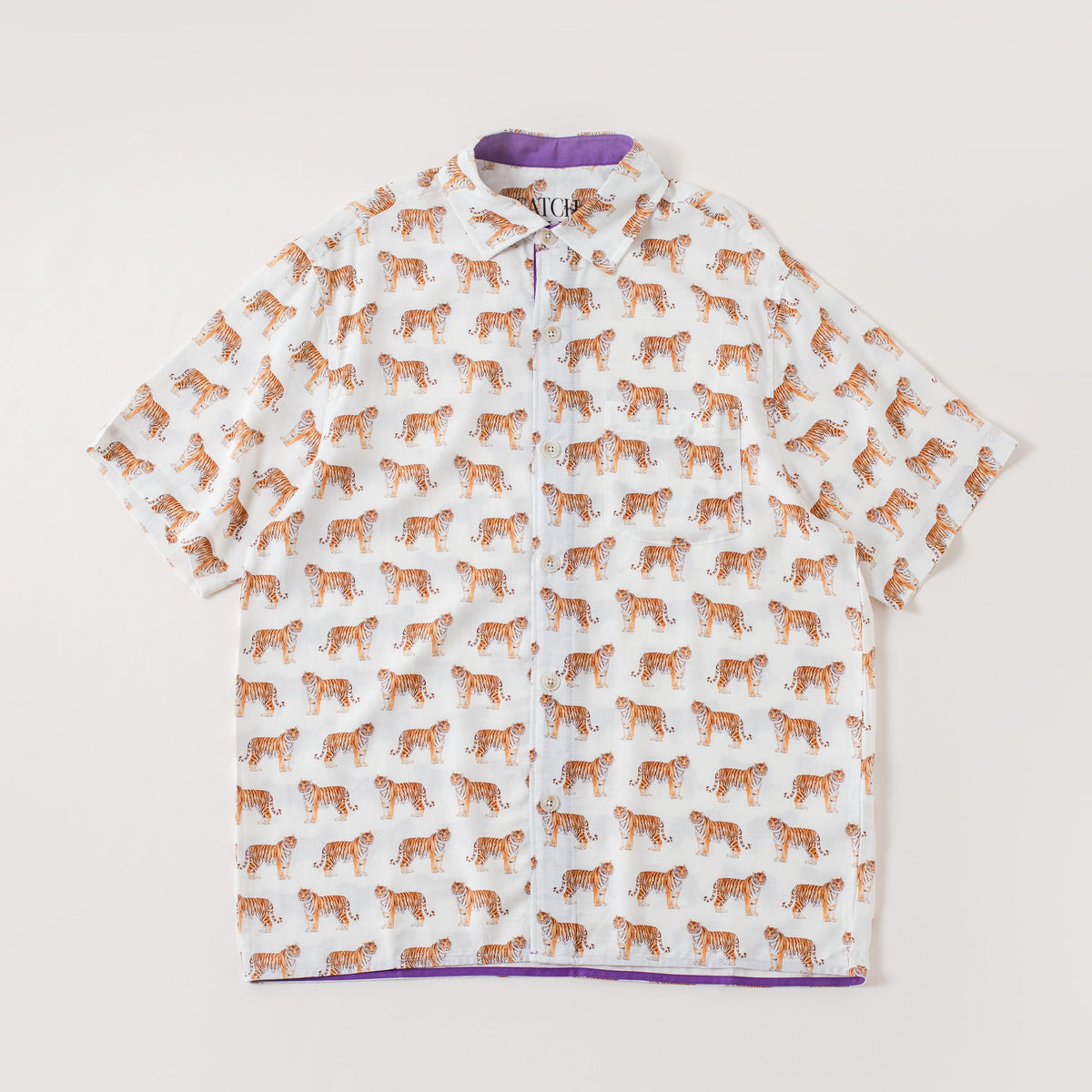 Nola Tawk Nola Tawk Tiger Men's Short Sleeve Collared Shirt - Little Miss Muffin Children & Home