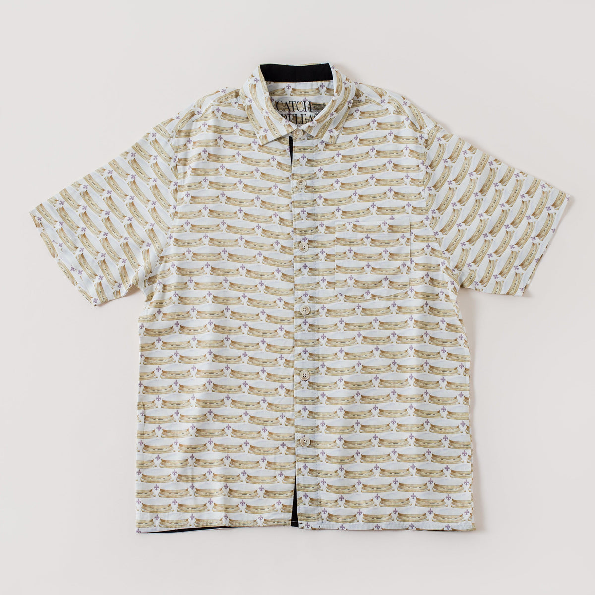 Nola Tawk Nola Tawk Superdome Men's Short Sleeve Collared Shirt - Little Miss Muffin Children & Home