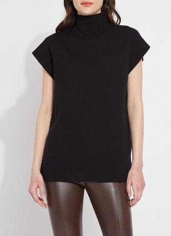 Cortado Knit Sweater Tunic in Black by Lysse