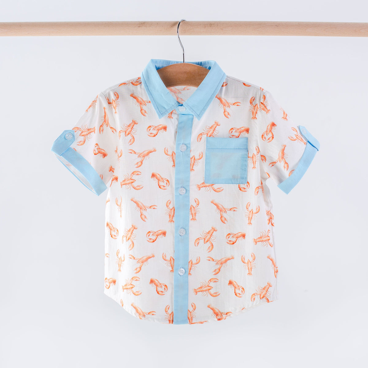 Nola Tawk Nola Tawk Pinch & Peel Kid's Short Sleeve Collared Shirt - Little Miss Muffin Children & Home