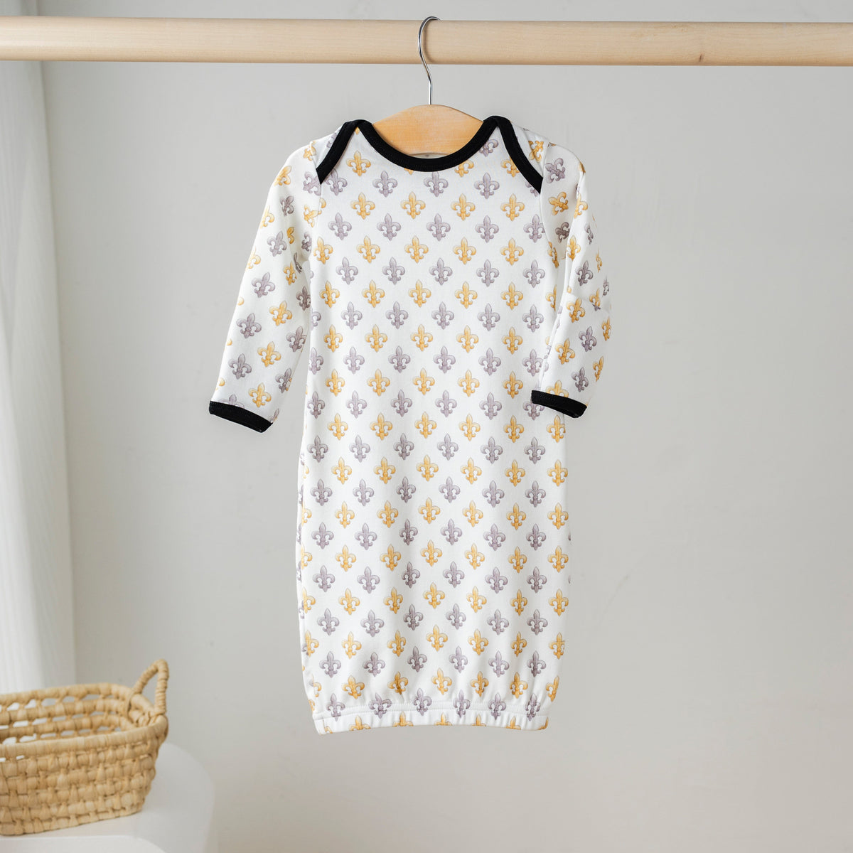 Nola Tawk Black & Gold Fleur De Lis Cotton Pajama Set - Little Miss Muffin Children & Home