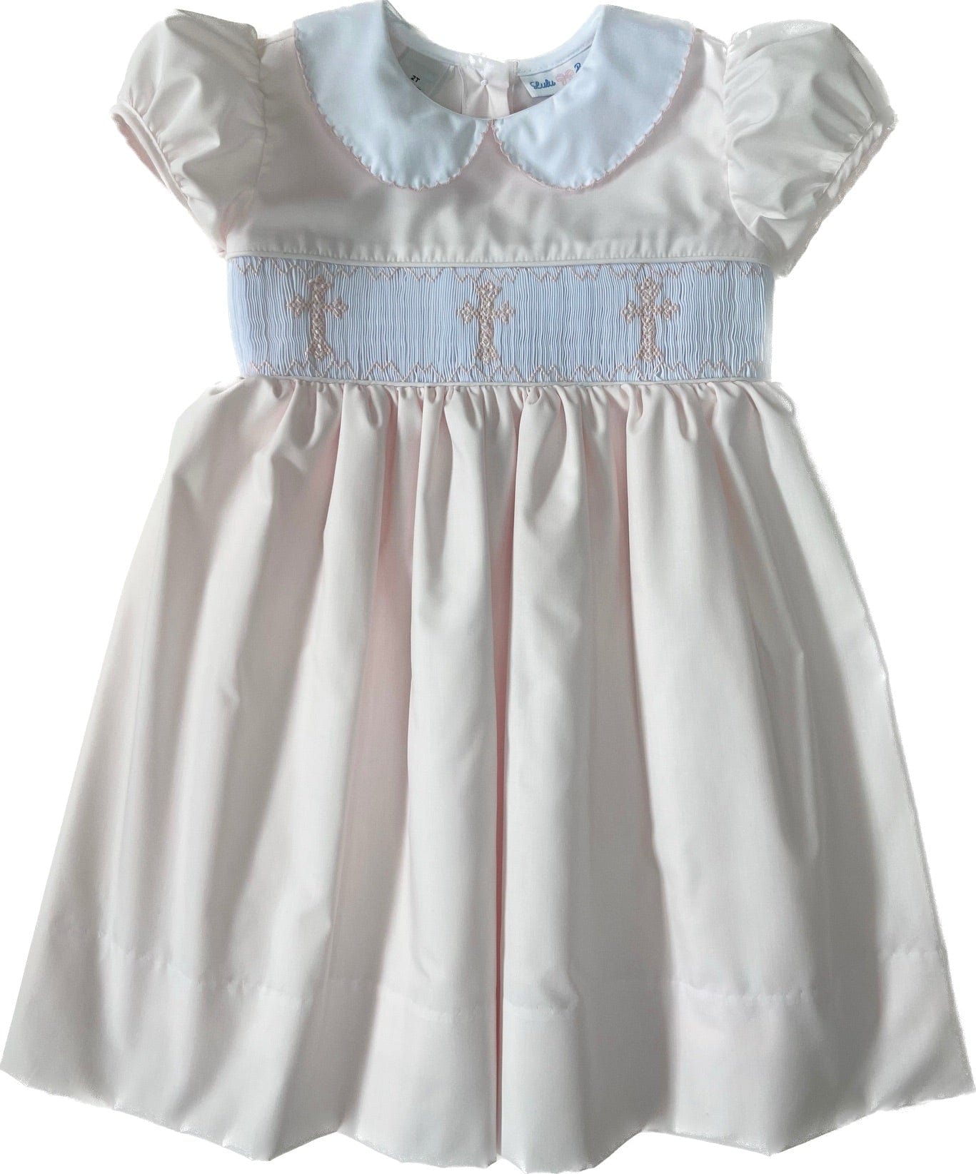 Lulu Bebe Lulu Bebe Rose Dress with Smocked Crosses - Little Miss Muffin Children & Home
