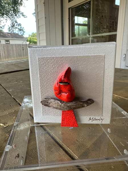 Dana Manly Art Red Bird Assorted Paintings - Little Miss Muffin Children & Home