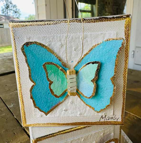 Dana Manly Art Watercolor Butterfly 4x4 - Little Miss Muffin Children & Home