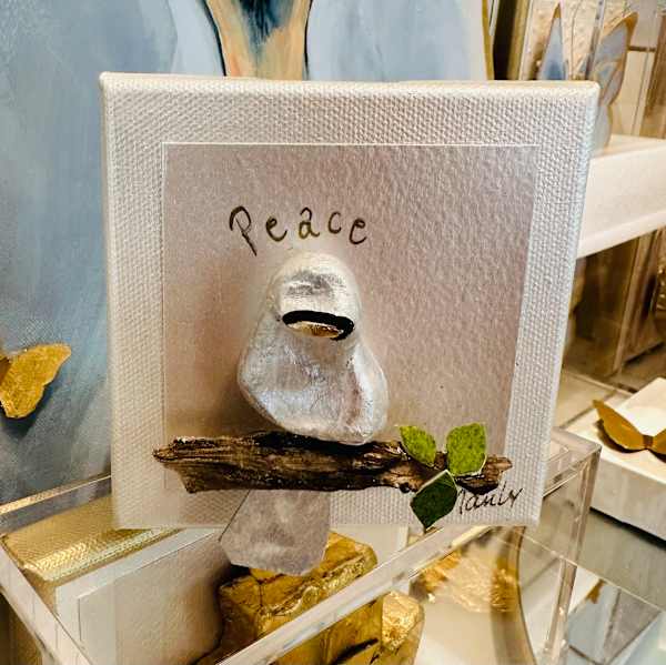 Dana Manly Art Peace Bird 4x4 - Little Miss Muffin Children & Home