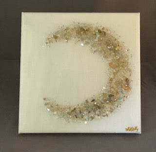 Laurie Kelly Art Studio Crescent Moon Art 8x8 - Little Miss Muffin Children & Home