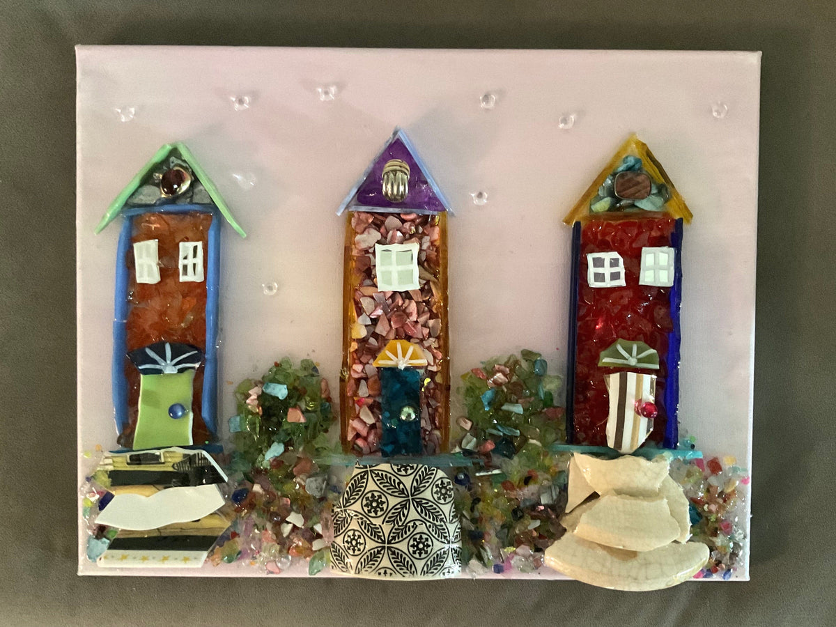 Laurie Kelly Art Studio Shotgun House Triple 11x14 - Little Miss Muffin Children & Home