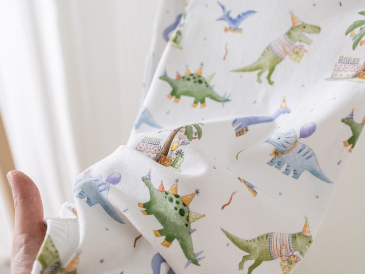Nola Tawk Nola Tawk Dino-mite Birthday Organic Cotton Pajama Set - Little Miss Muffin Children & Home