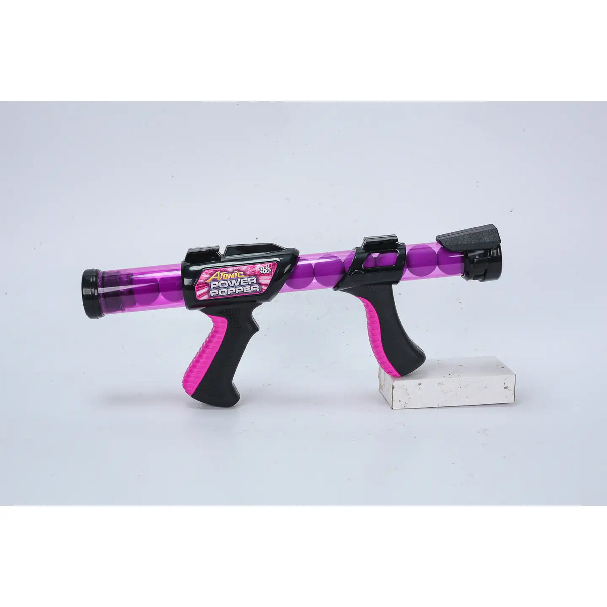 Pink Atomic Power Popper Rocking Target Foam Ball Blaster