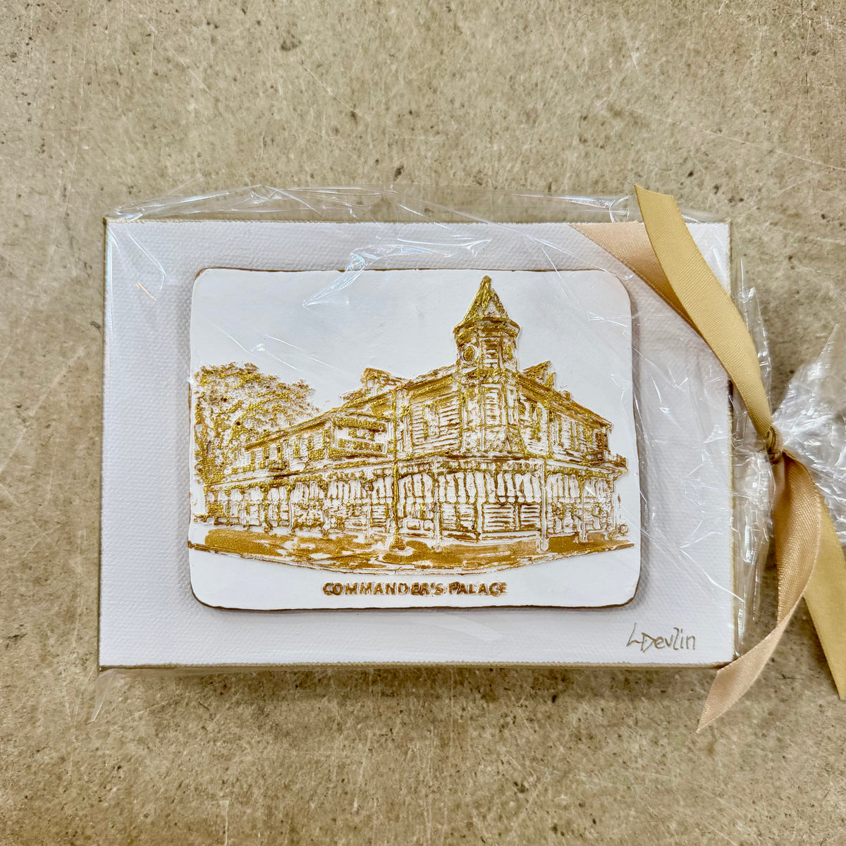 Commander’s Palace Clay Artwork on Canvas | New Orleans Wall Art by Lisa Devlin