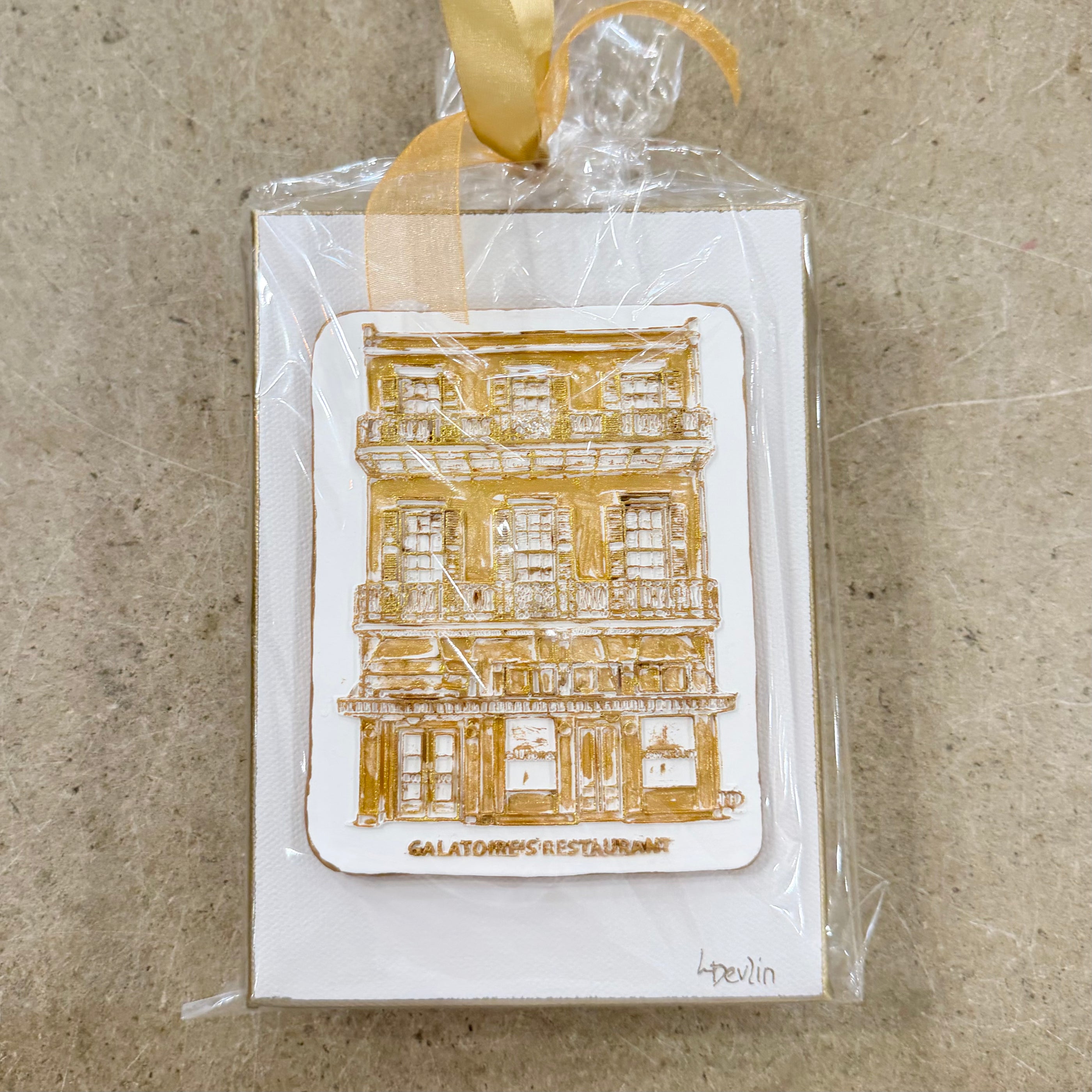 Galatoire’s Clay Artwork on Canvas | New Orleans Wall Art by Lisa Devlin