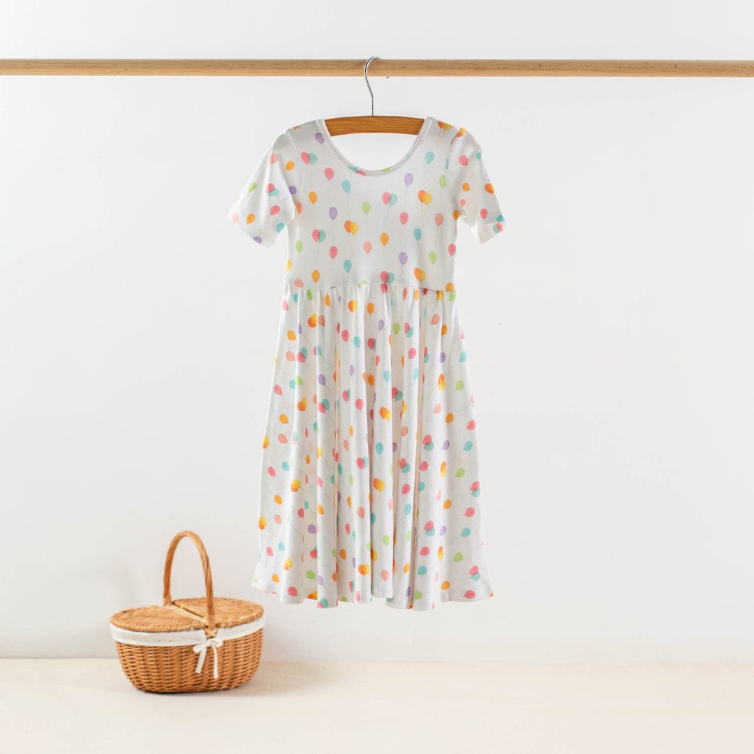 Nola Tawk Nola Tawk Up, Up and Away Organic Cotton Twirl Dress - Little Miss Muffin Children & Home