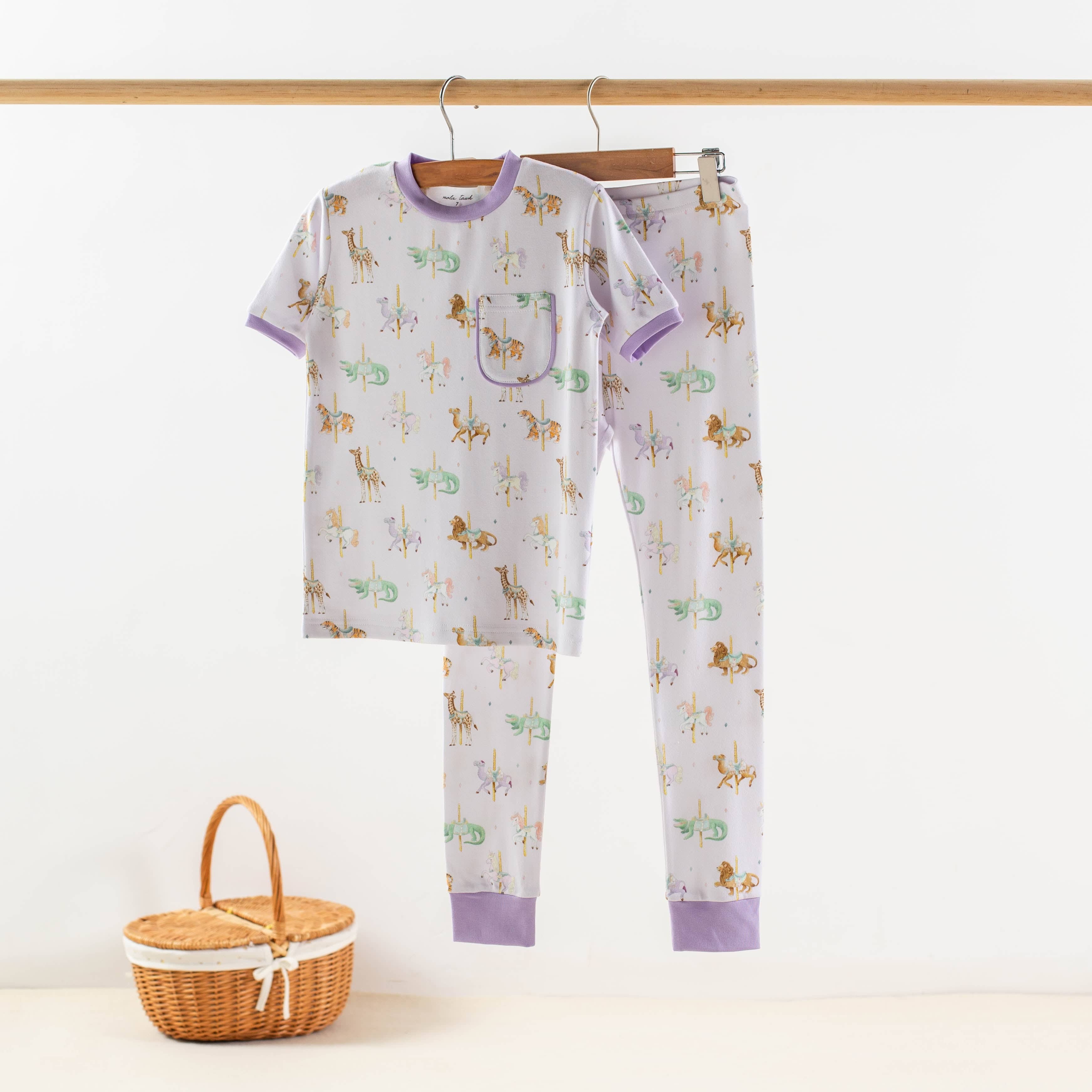 Nola Tawk Nola Tawk 'Round and 'Round We Go Organic Cotton Pajama Set - Little Miss Muffin Children & Home