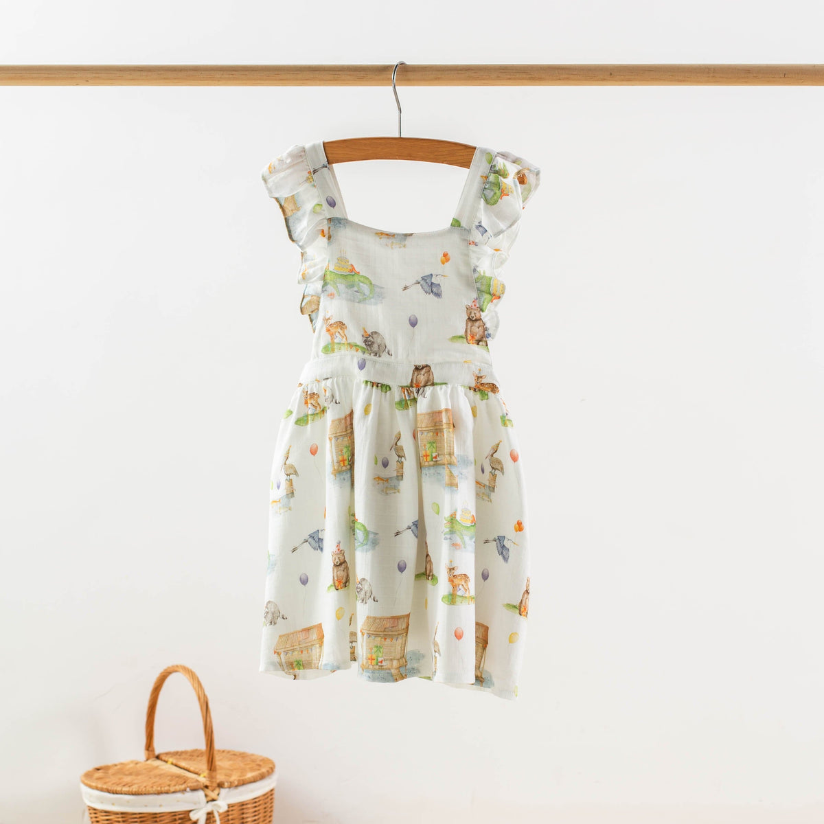 Nola Tawk Nola Tawk Bayou Birthday Organic Muslin Dress - Little Miss Muffin Children & Home