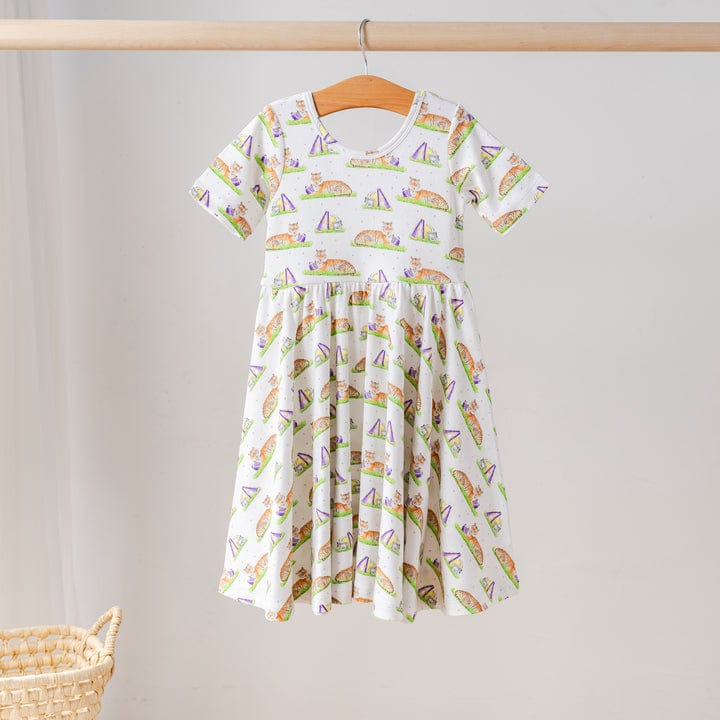 Nola Tawk Mascot Mania in Louisiana Organic Cotton Twirl Dress - Little Miss Muffin Children & Home