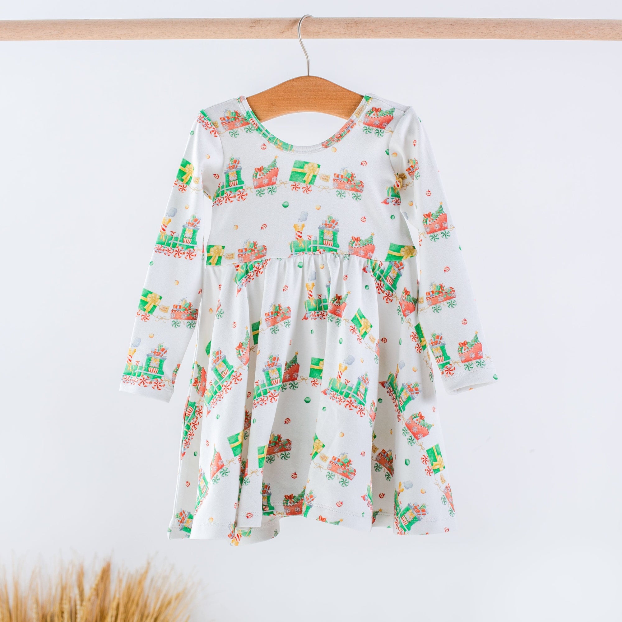 Santa's Sweet Express Organic Cotton Twirl Dress