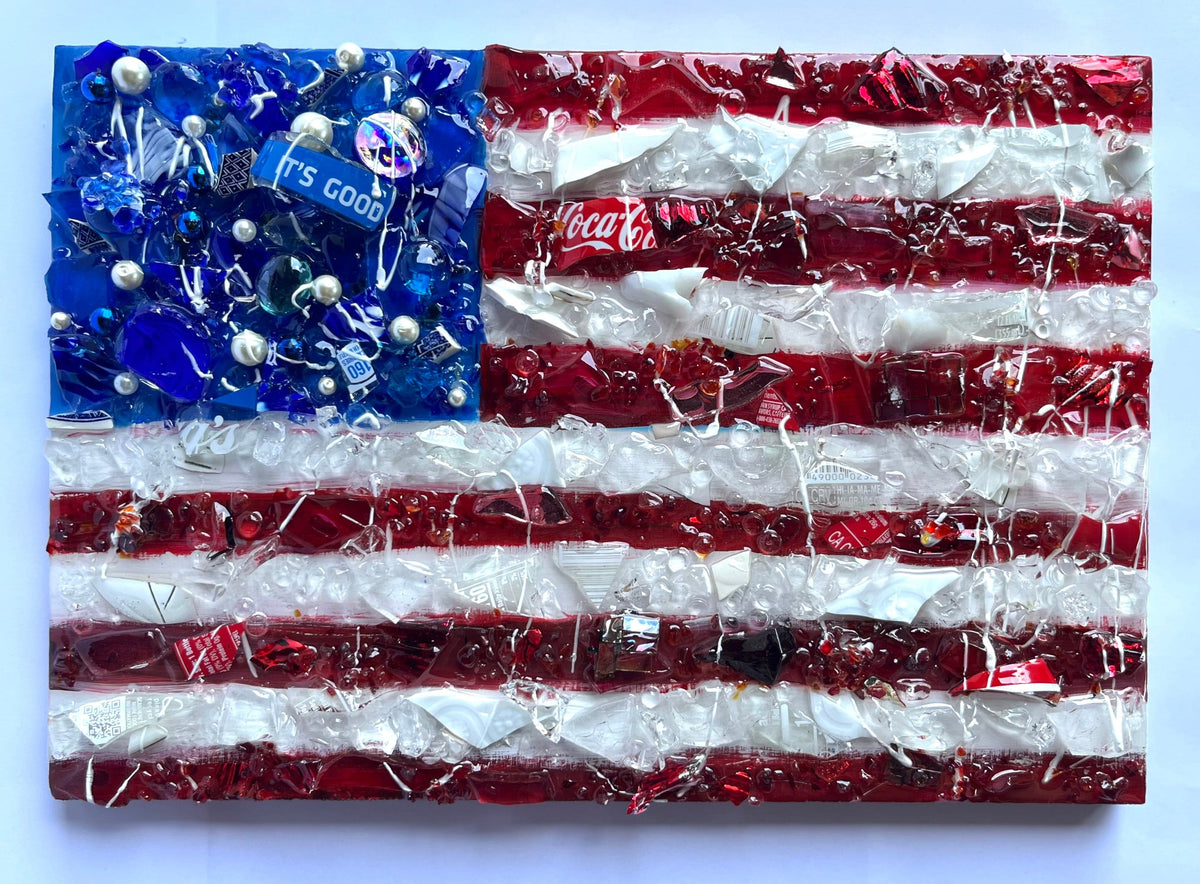 Laurie Kelly Art Studio American Flag 11x14 - Little Miss Muffin Children & Home