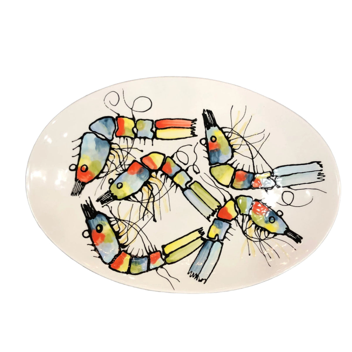 Jan Salzer Art Jan Salzer Small Oval Shrimp - Little Miss Muffin Children & Home
