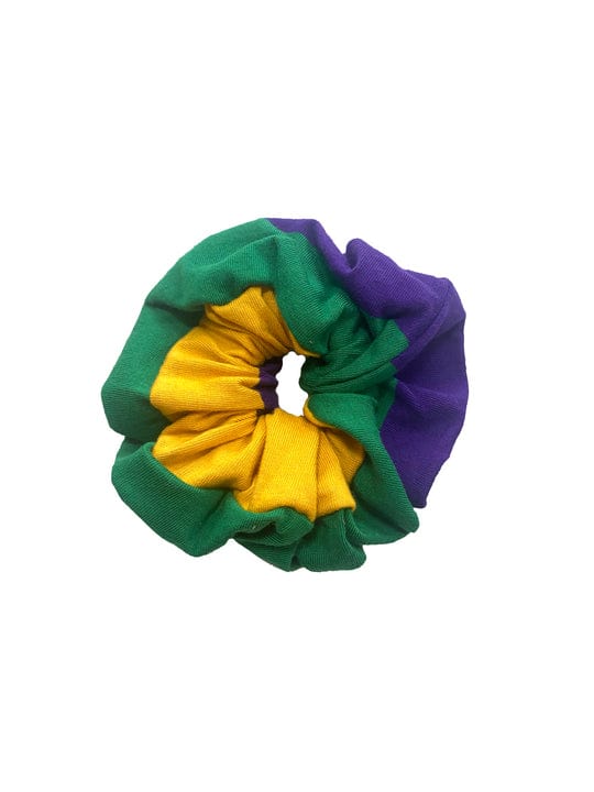 Mardi Gras Creations Mardi Gras Creations Rugby Stripe Cotton Scrunchie - Little Miss Muffin Children & Home