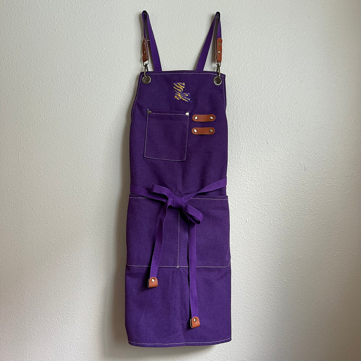 Whereable Art WHEREable Art Crossback Embroidered Canvas Apron - Little Miss Muffin Children & Home