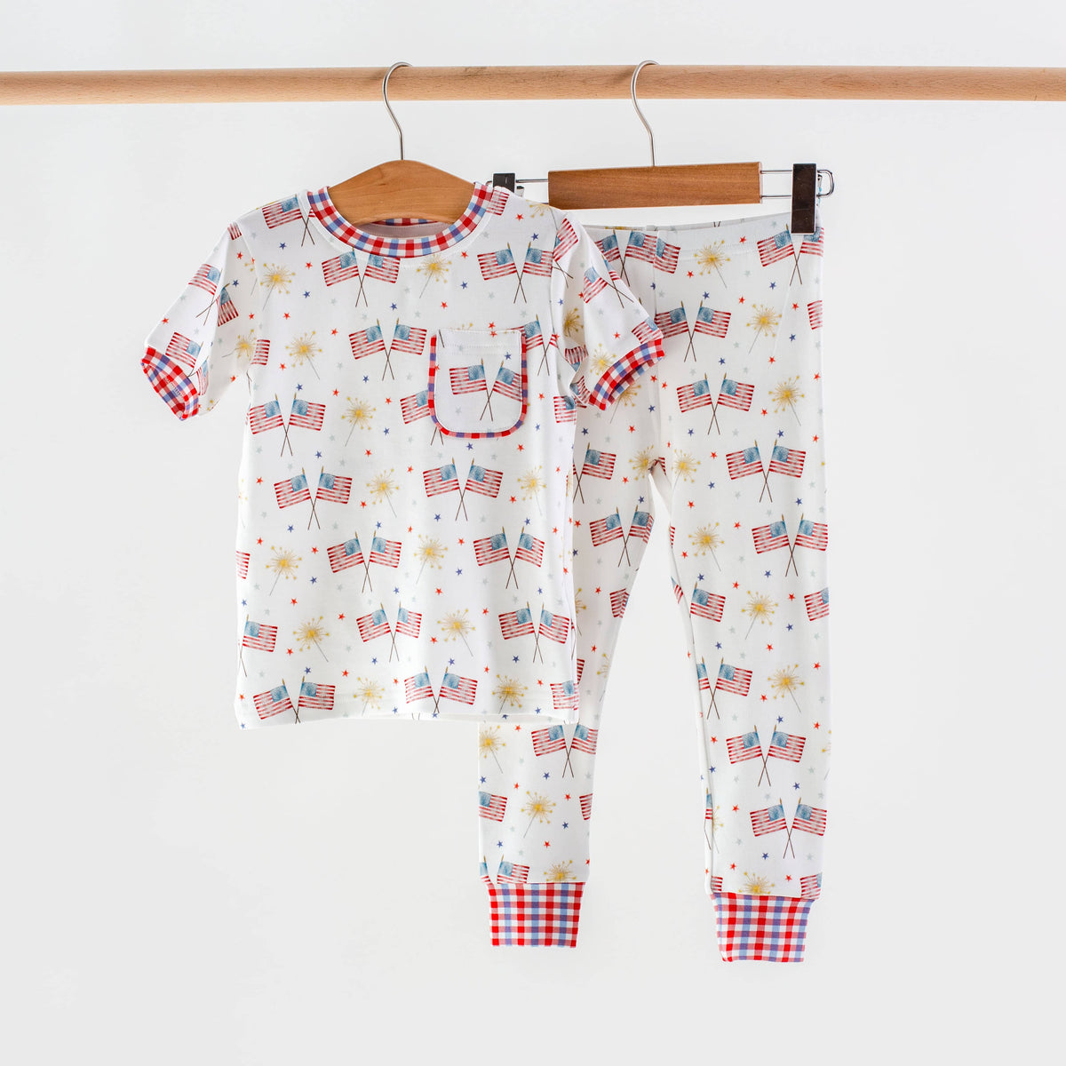 Patriotic Parade Organic Cotton Kids Pajamas