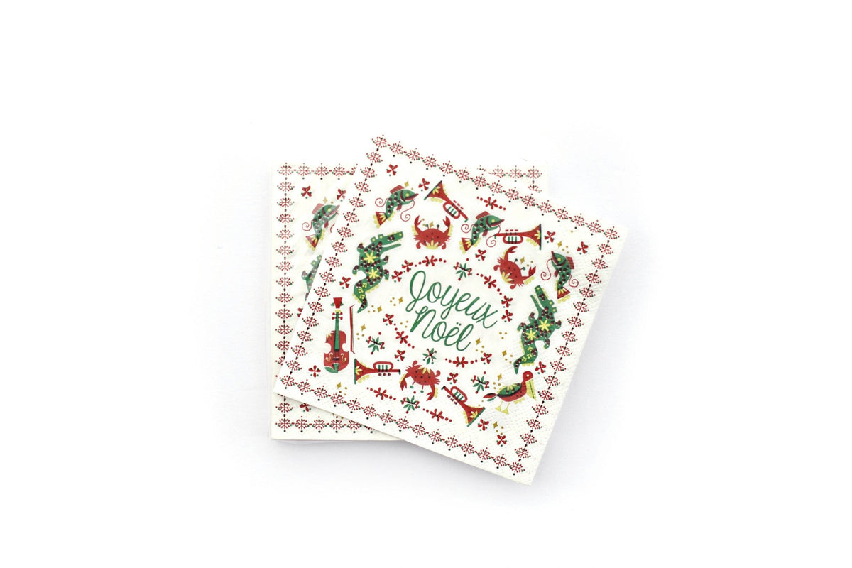 Second Line Ventures The Parish Line Joyeaux Noel Cocktail Napkins - Little Miss Muffin Children & Home