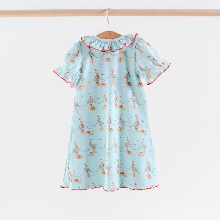 Pelican Wonderland Organic Cotton Play Dress Light Blue / 7T