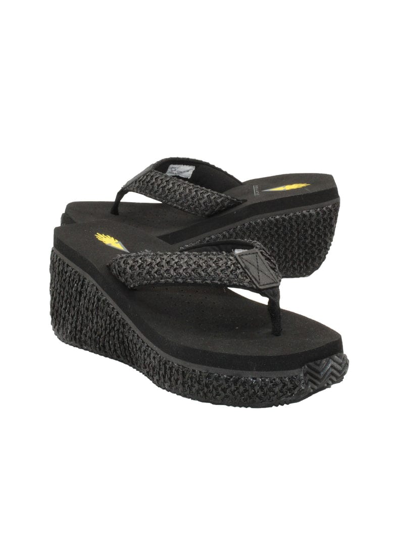 Volatile Island Raffia Wedge Thong Sandal - Little Miss Muffin Children & Home