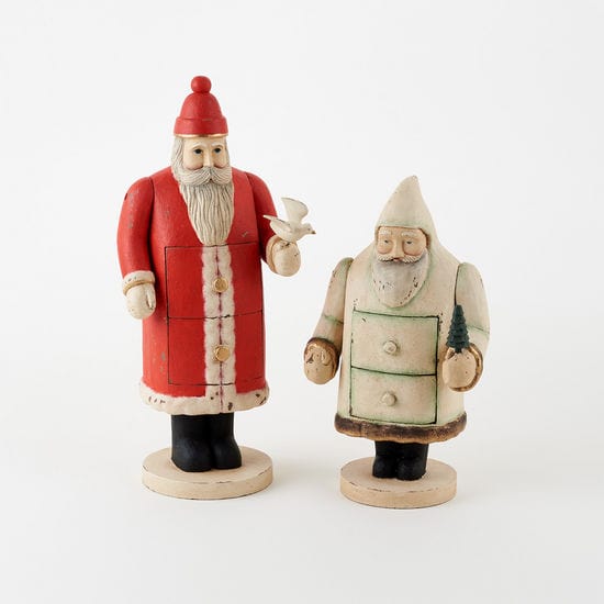 180 Degrees 180 Degrees Resin/Wooden Santa with Drawers, 2 Styles Available, - Little Miss Muffin Children & Home