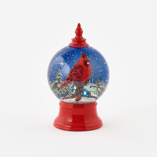 180 Degrees 180 Degrees 10" Swirly Glitter Cardinal Water Globe - Little Miss Muffin Children & Home