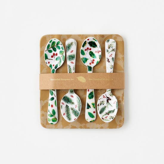 180 Degrees 180 Degrees Enameled Metal Set 4 Botanical Spoon on Gift Card - Little Miss Muffin Children & Home
