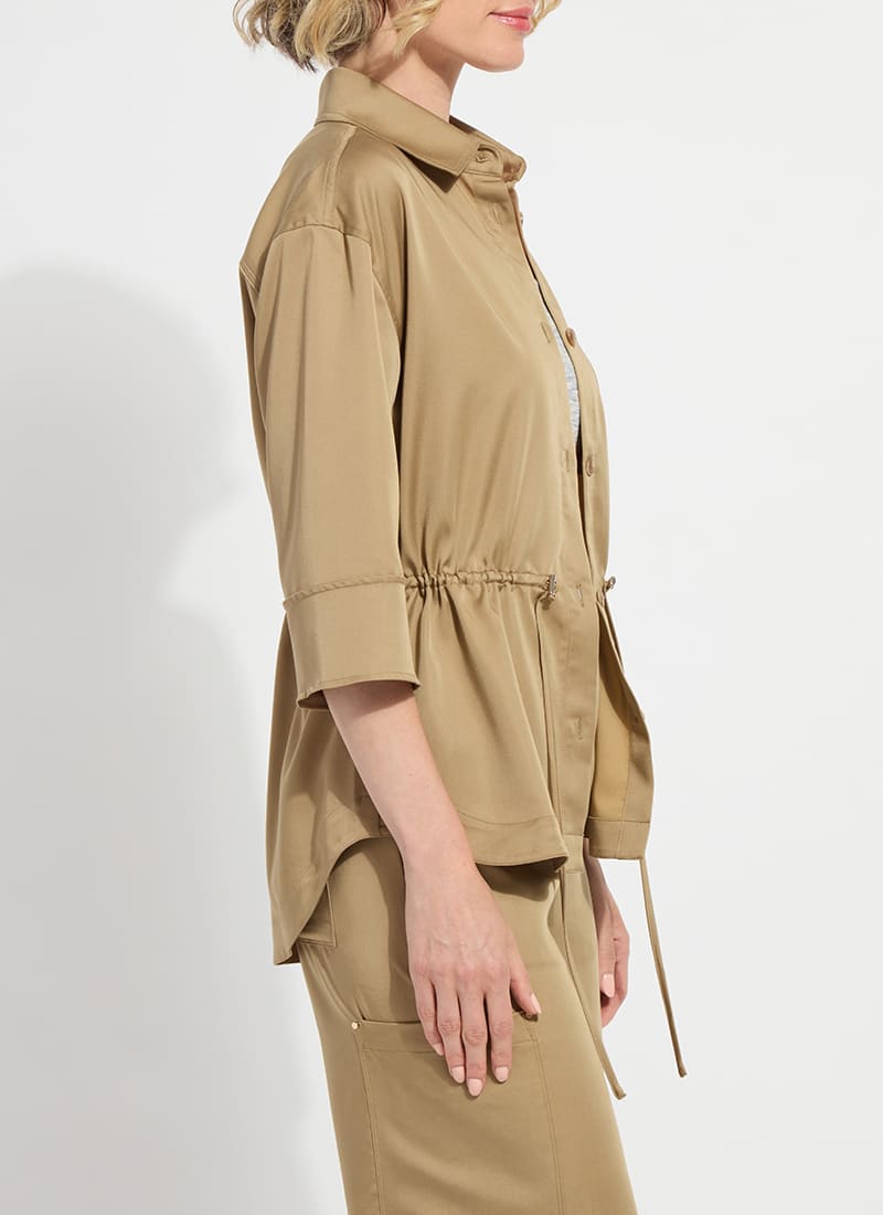 Jane Safari Overshirt in Raw Umber