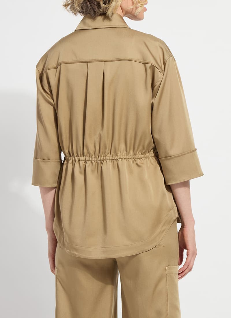 Jane Safari Overshirt in Raw Umber