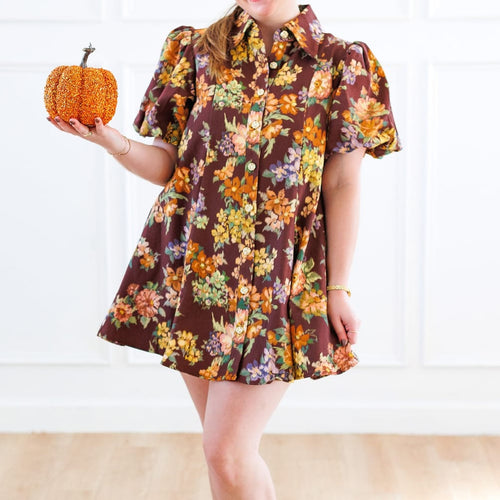 Josie Floral Puff Sleeve Mini Dress