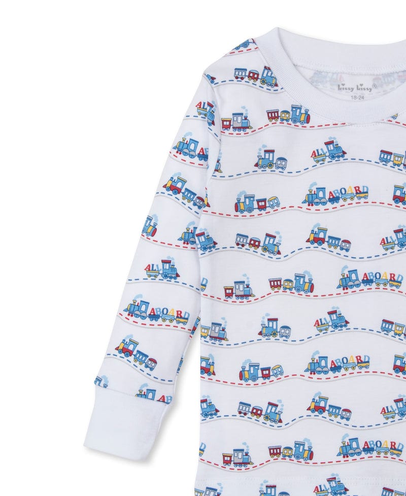 Kissy Kissy Kissy Kissy Pajama Set Snug Rambling Railroad - Little Miss Muffin Children & Home