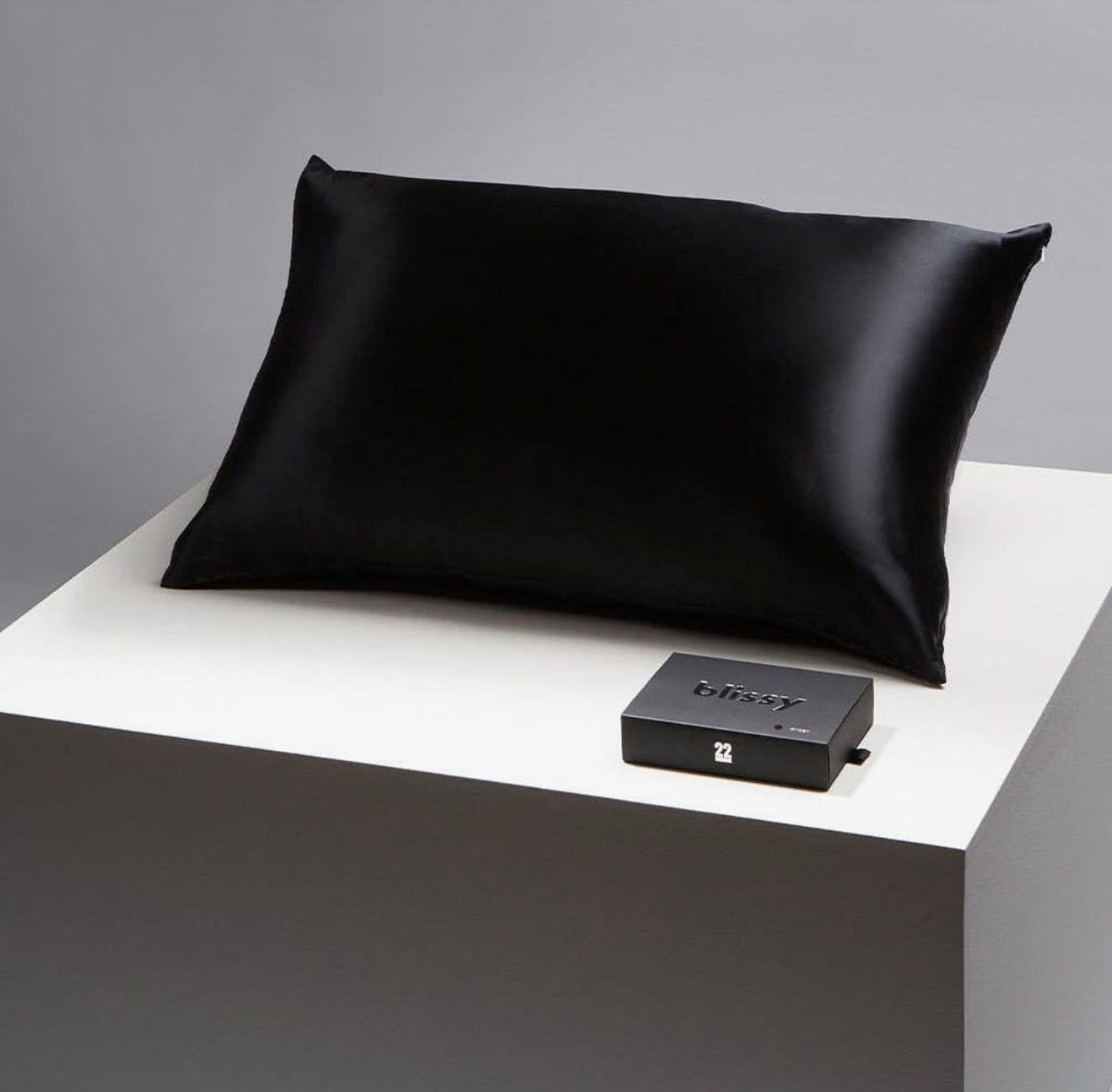 King-Sized Black Silk Pillowcase
