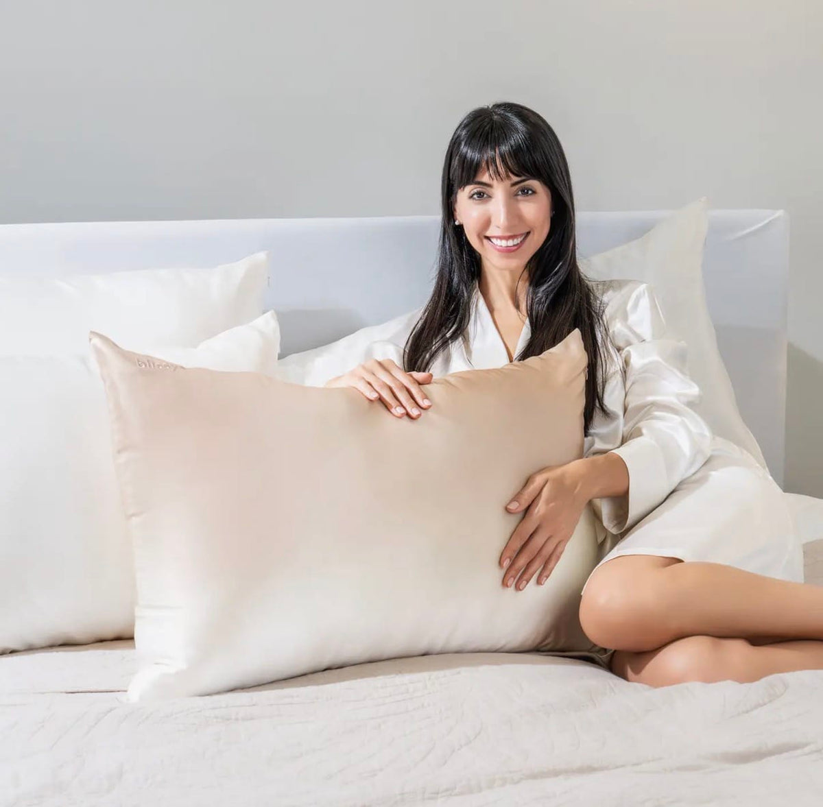 King-Sized Champagne Ombre Silk Pillowcase