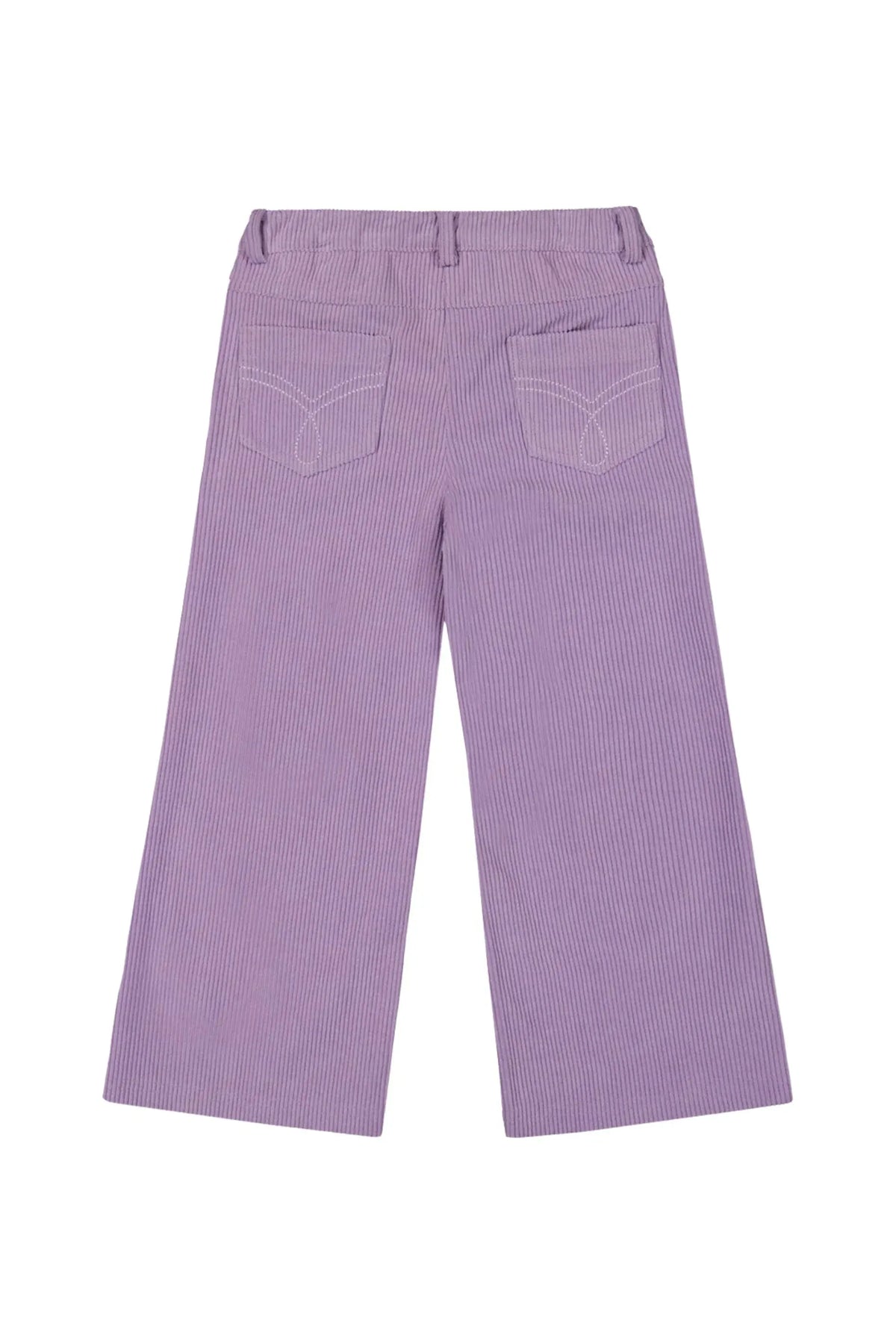 Deux Par Deux Stretch Corduroy Wide Leg Pant in Lavender - Little Miss Muffin Children & Home