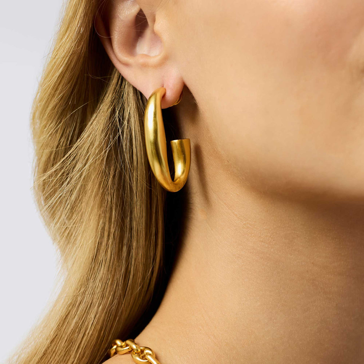 Large Gold Laguna Hoop