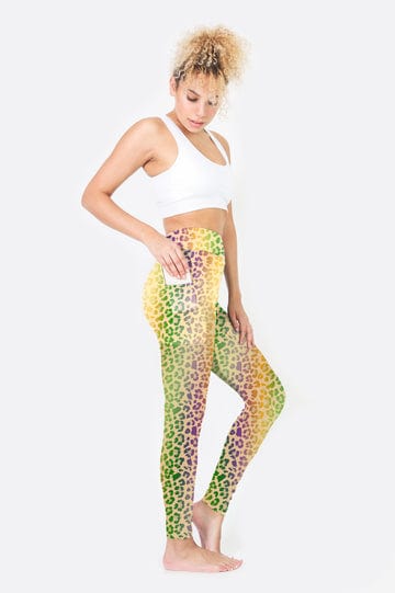Mardi Gras Creations Mardi Gras Creations Spandex Leggings Adult - Leopard - Little Miss Muffin Children & Home