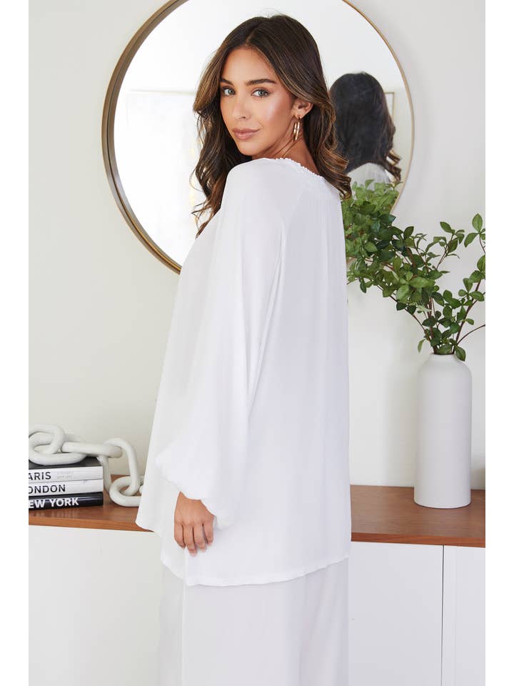 Lightweight Long Sleeve V-Neck Top