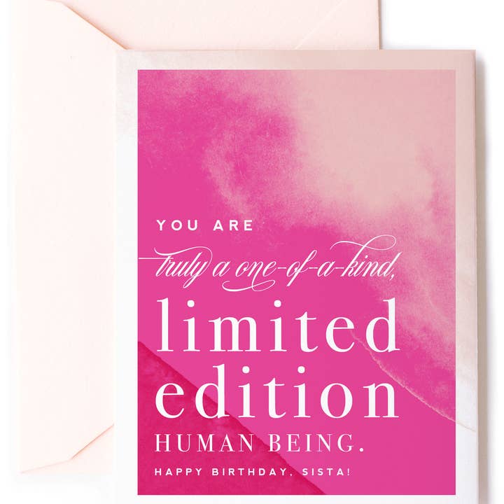 Limited Edition Birthday Card - Hot Pink Greeting Card